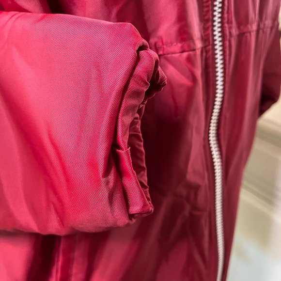 Vtg Rennoc Classic Nylon Varsity Jacket Sherpa/Quilted Lined Maroon Windbreaker - Picture 8 of 14